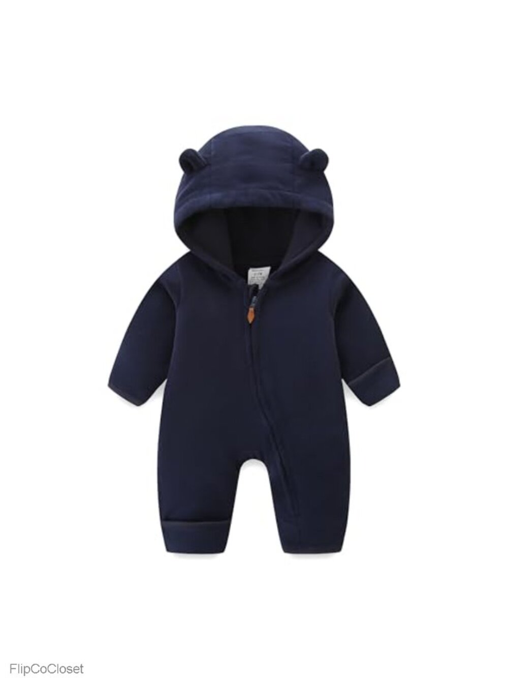 Baby Fleece Bear Onesie Snowsuit Zip Up Jumpsuit 0-3M